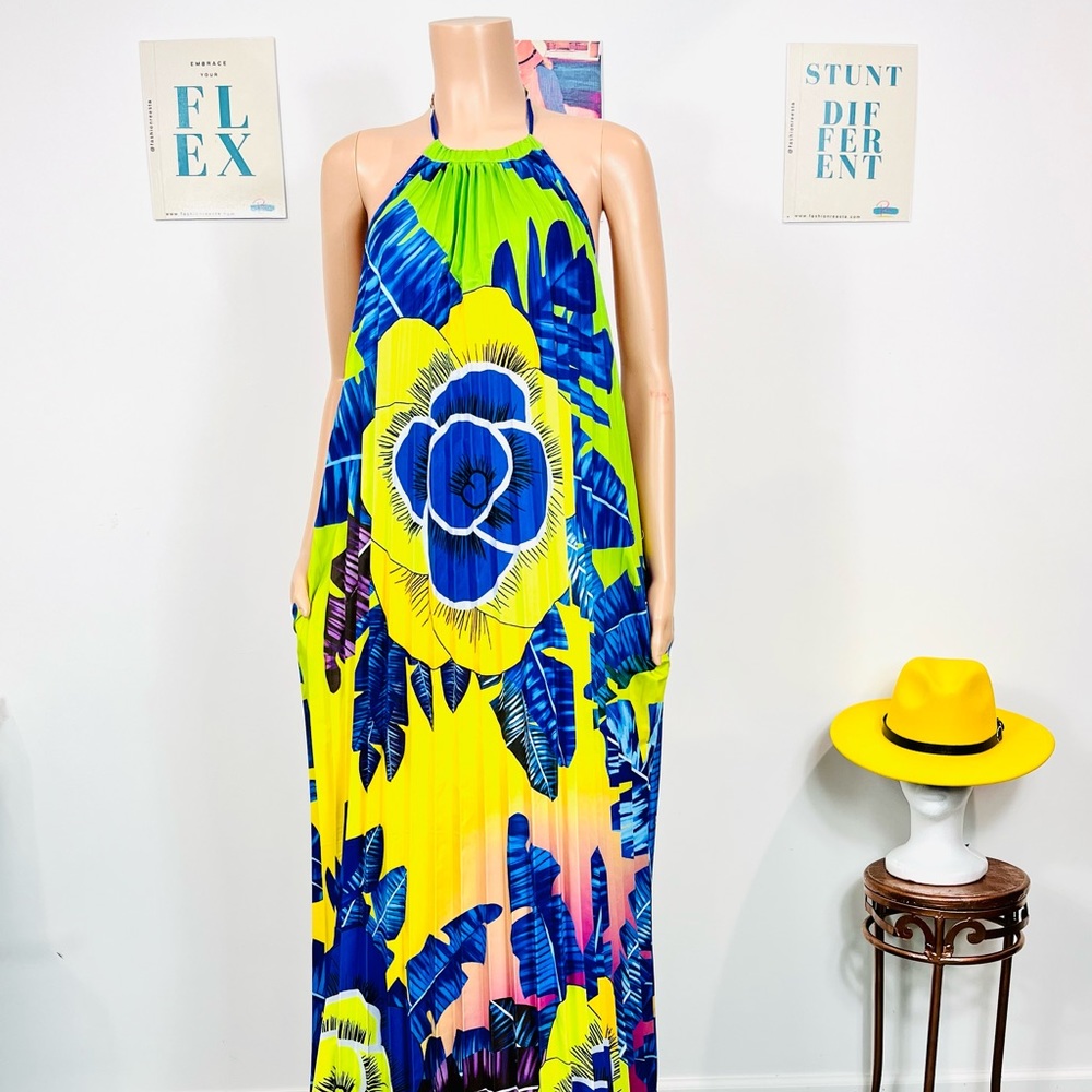 Tracey Halter Maxi Dress: 1X